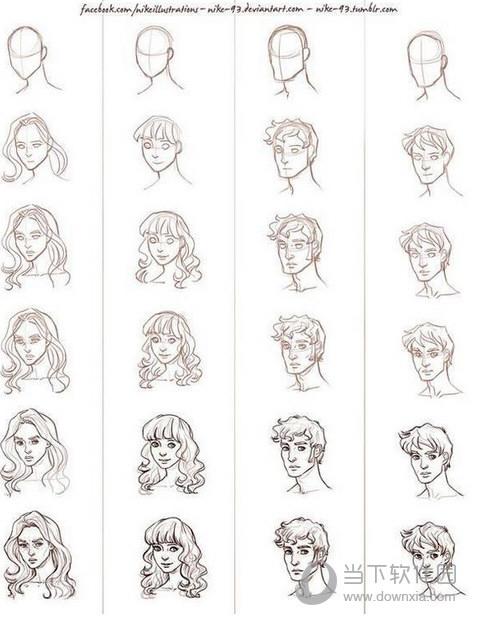 女生漫画头发100种画法 画头发步骤分享