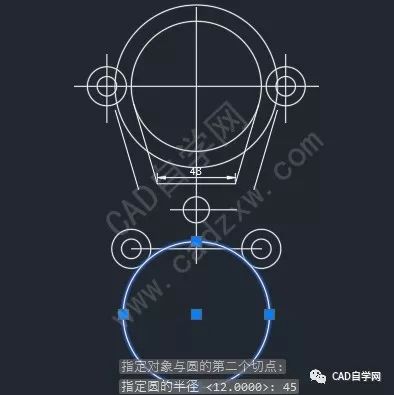 cad二維練習題117詳細繪圖步驟