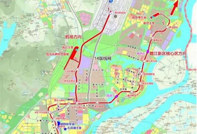 南昌地鐵第二期規劃調整方案曝光1號線北延分支線5號線涼了