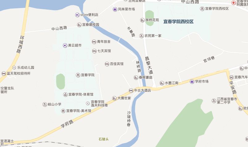 宜春学院校内地图图片