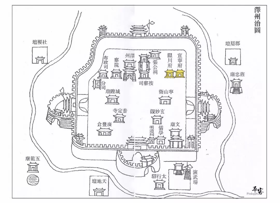 汾阳王府平面图图片