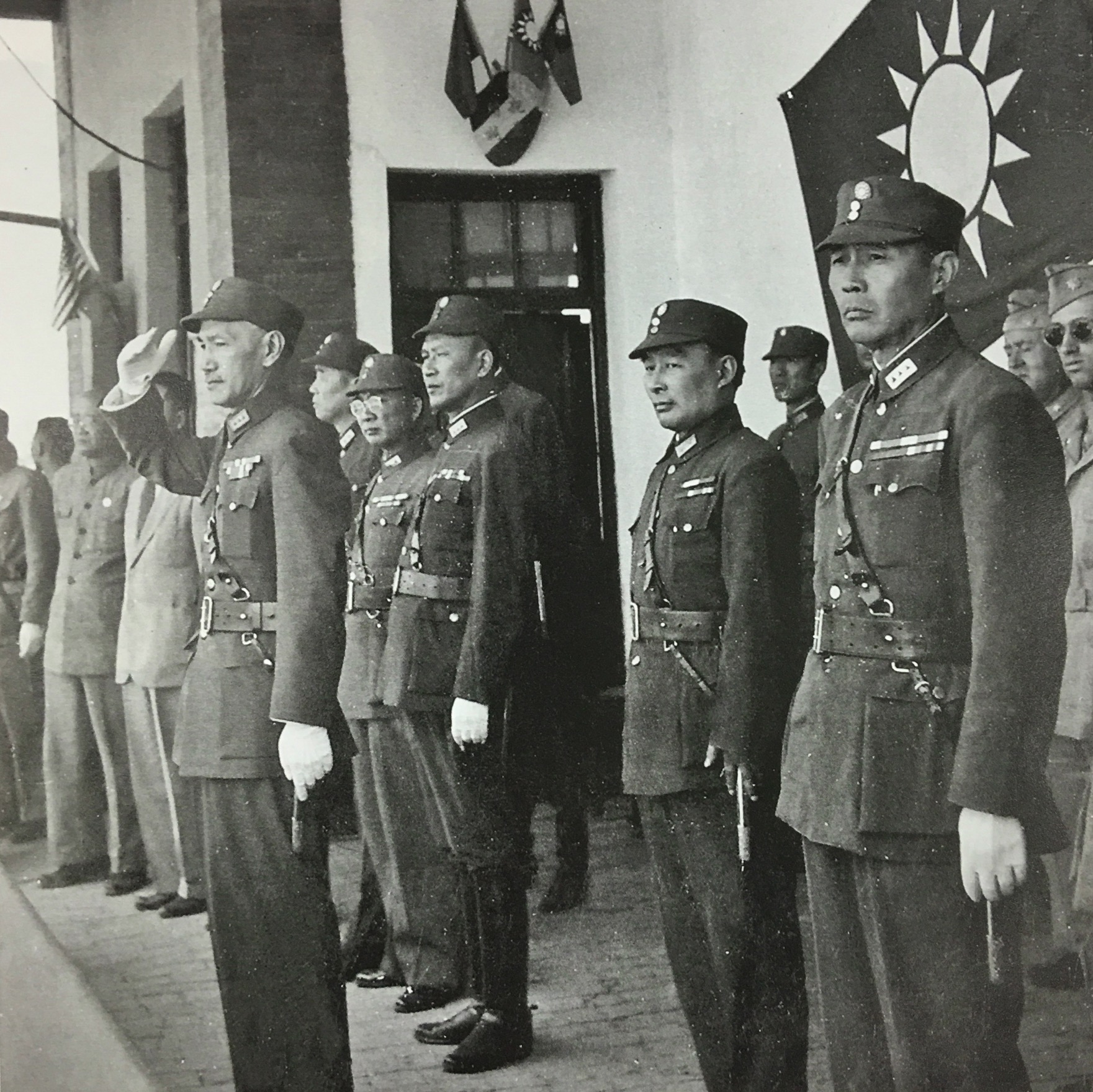 抗战期间的蒋介石照片,照片保存在美国档案馆