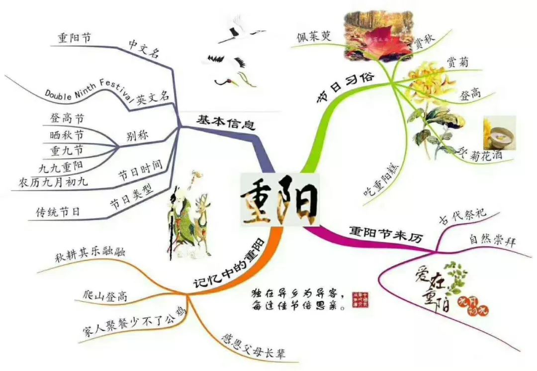 《重阳花糕》思维导图图片