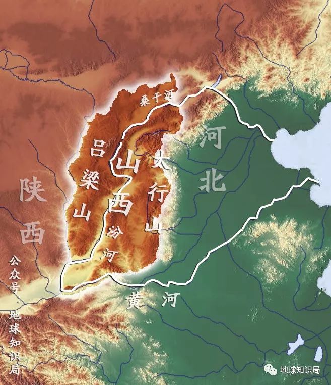 山西的母亲河汾河由北至南而入黄河山西在中华大地上仿佛是独立生成的