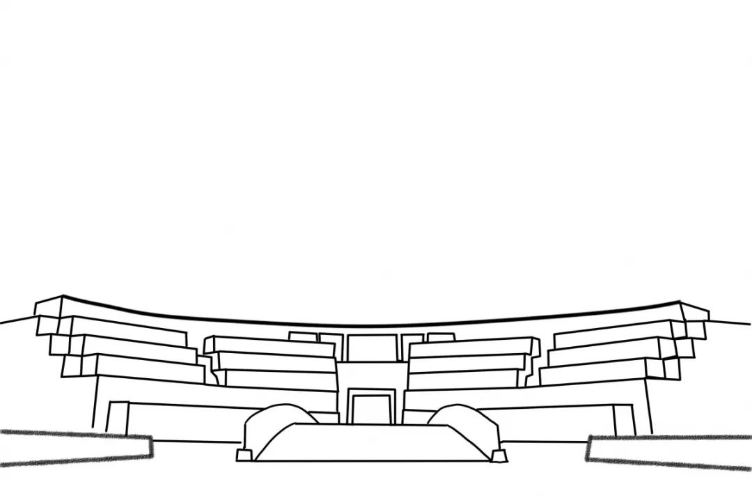 虹桥艺术中心简笔画图片
