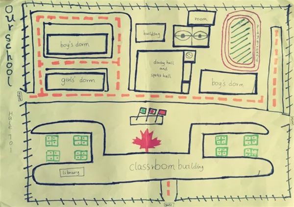 idrawmyschool七年级学子手绘美丽校园义乌枫叶国际学校esl初中部