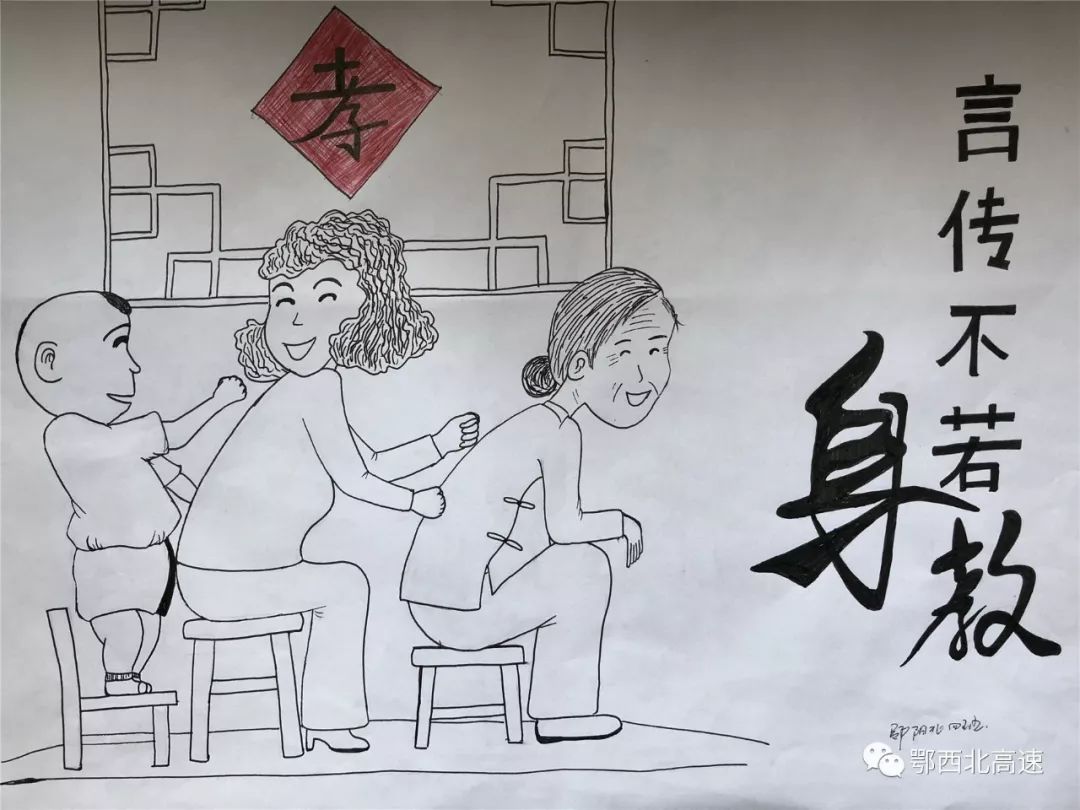 中国传统美德简笔画图片