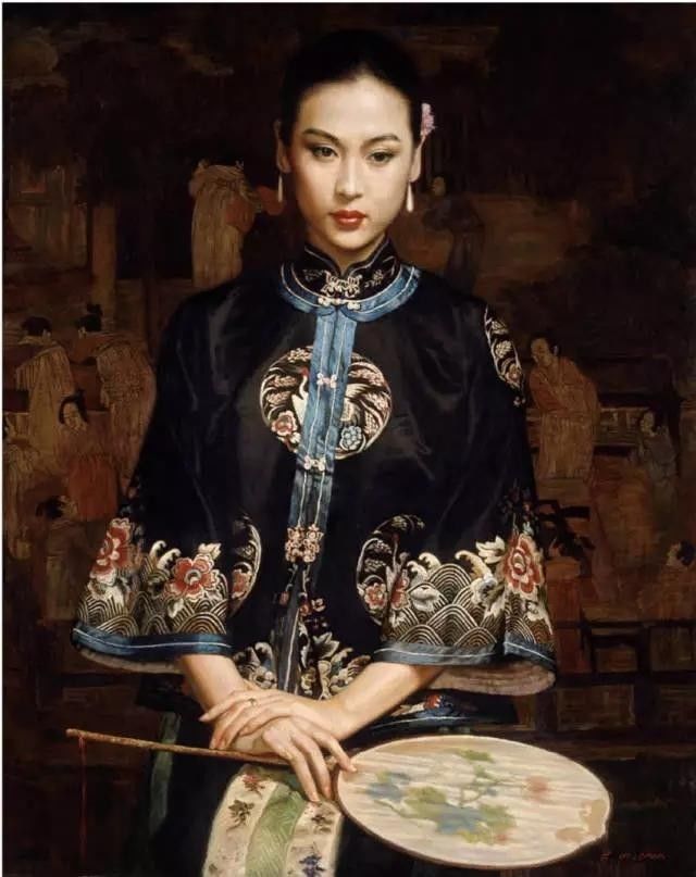 兄弟俩人画美女,画到炉火纯青_陈逸飞