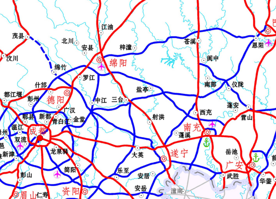 德陽中江縣至遂寧市高速公路預計年內開工成都三繞經三臺縣射洪縣至