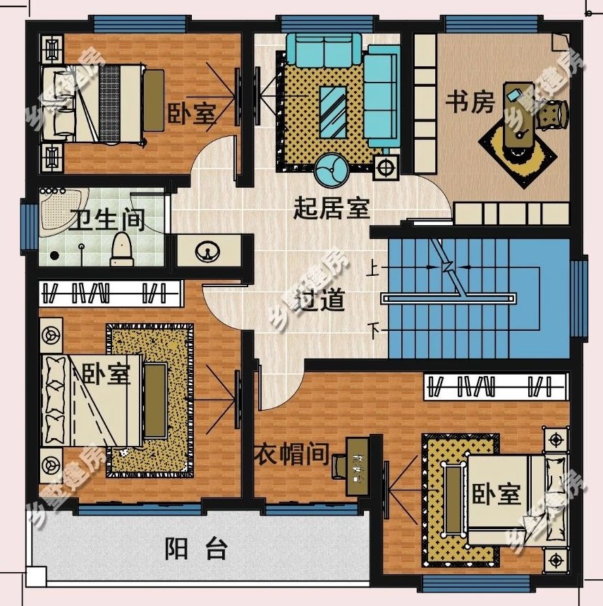 11x12米三层别墅户型图图片