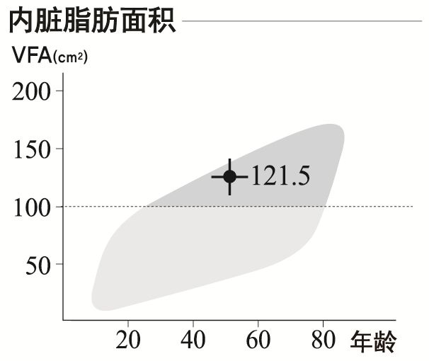 inbody770的报告纸上,就有关于内脏脂肪面积的报告