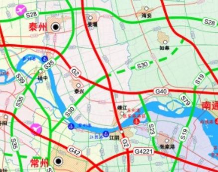 【如常高速规划图】以后泰州与相邻县(市,区)之间的沟通将更加顺捷