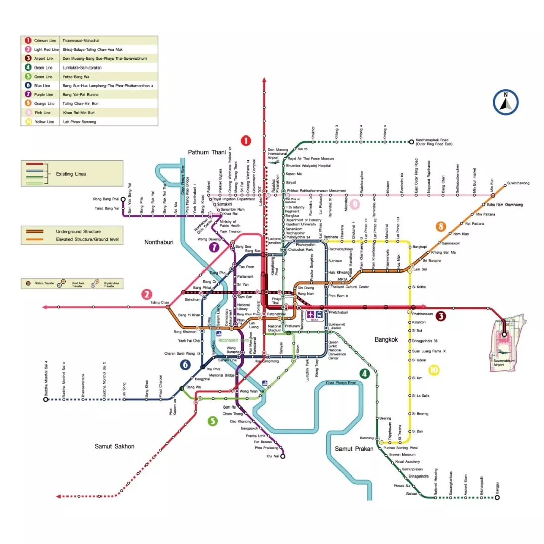 泰国bts线路图图片