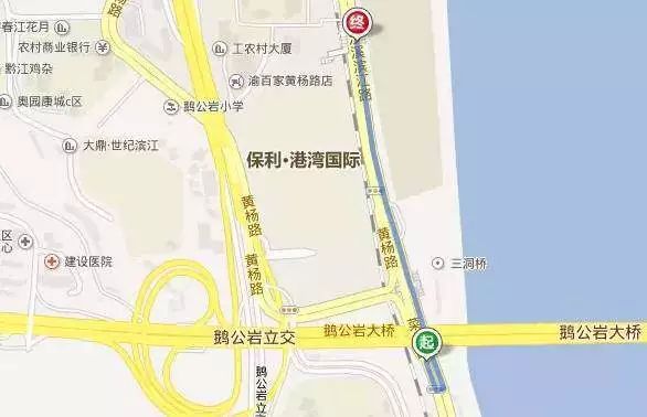 路線:九濱路即重慶市九龍坡區濱江路,瀕臨長江.