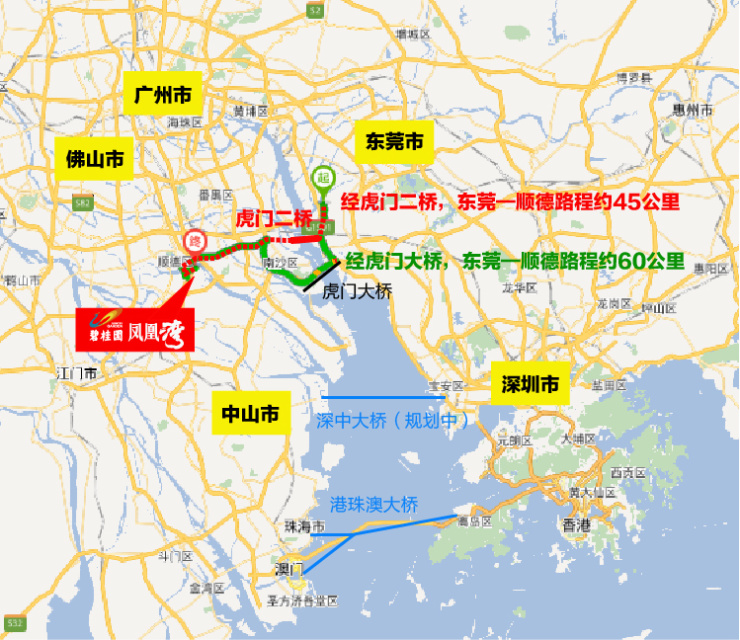 粤港澳大桥线路图图片