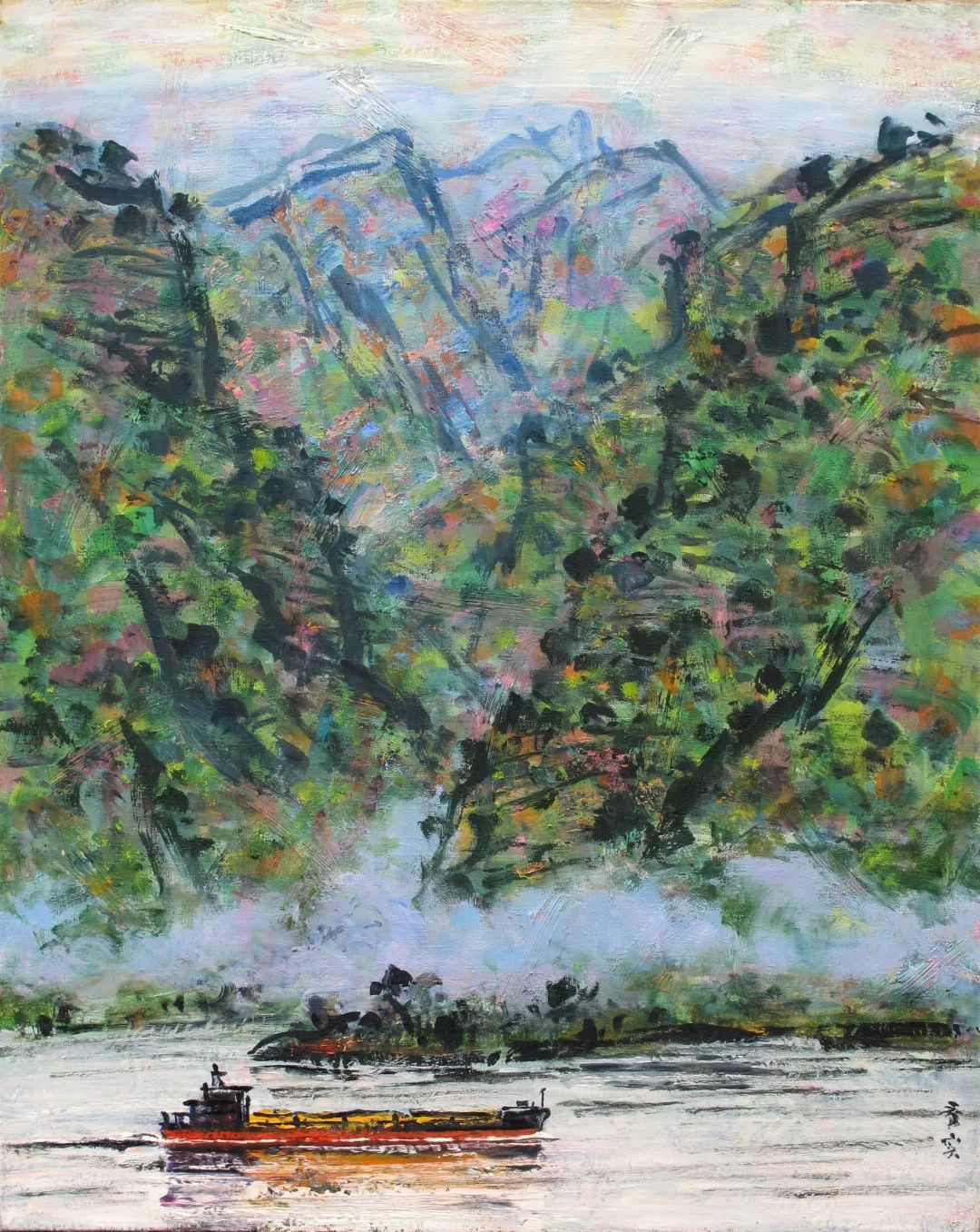 5 cm(8f 2009李秀实 京华遗韵系列-胡同深深 麻布油画80.