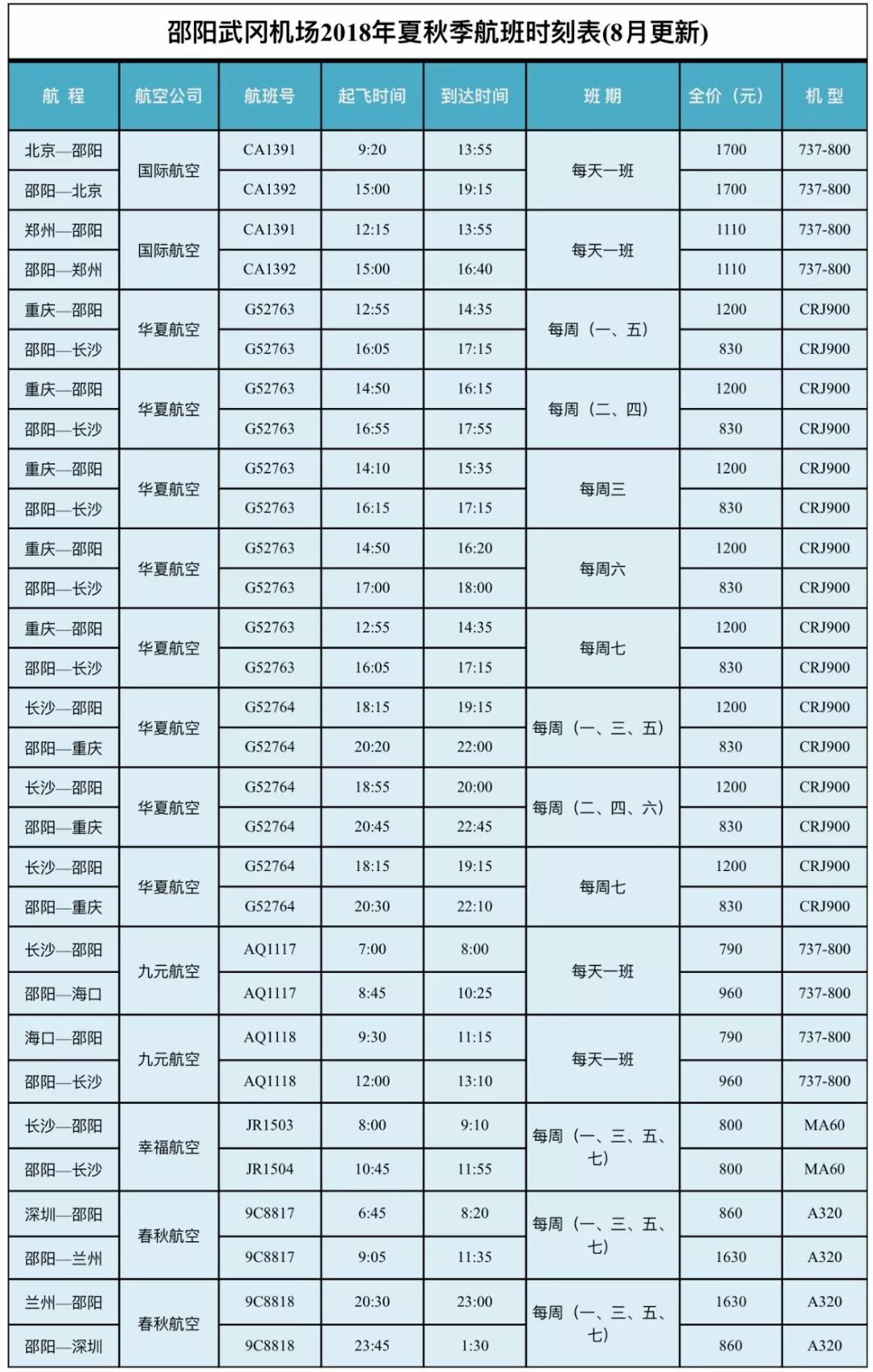 武冈机场票价图片