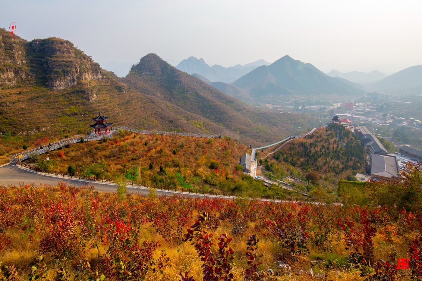 狼牙山新添了一條免費看紅葉的雲中棧道_景區