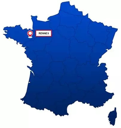 法国雷恩地图图片