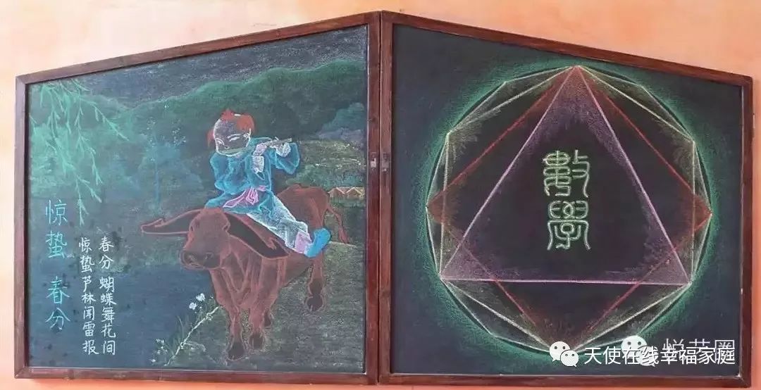 鹿鹿《春天》和《数学形线画》它们总是服务于课堂,为华德福学校的