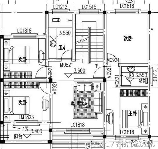 3套農村經典120平農村自建房7間臥室帶烤火房和曬臺造價25萬