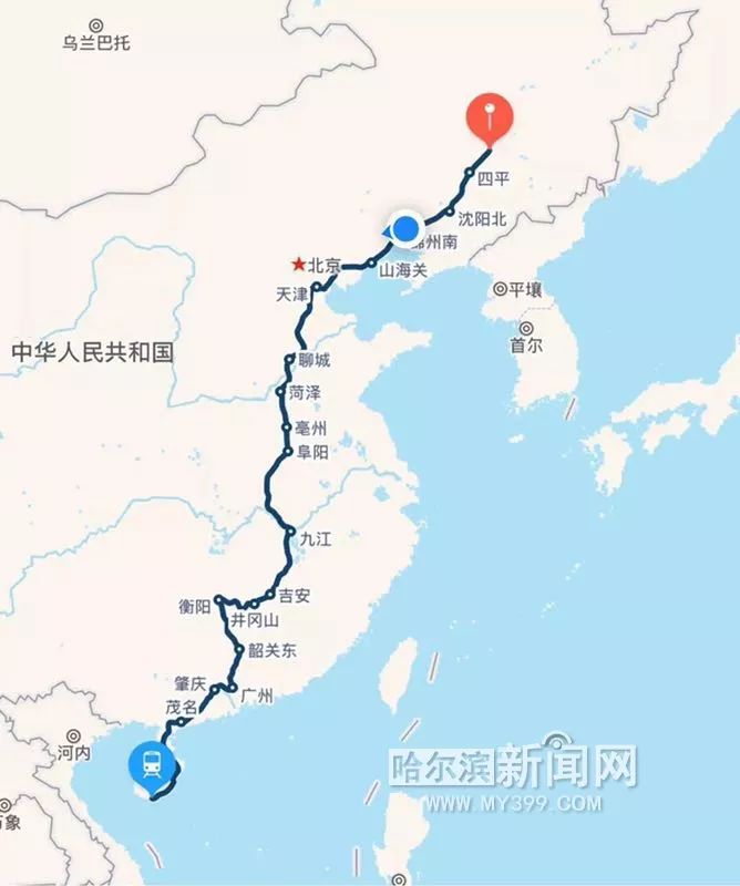 k132列车路线地图图片