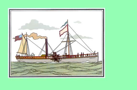 1807年,富尔顿的克莱蒙号,最早的蒸汽船之一1812年,海洋级战列舰蒙特