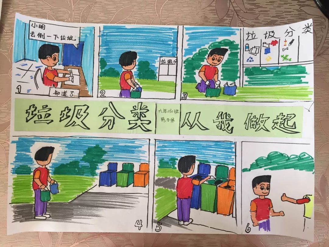 小漫画大作为好习惯记心间湖里实验小学20182019垃圾分类适龄活动之六