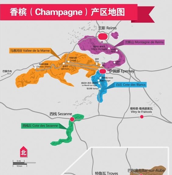 香槟产区地图图片