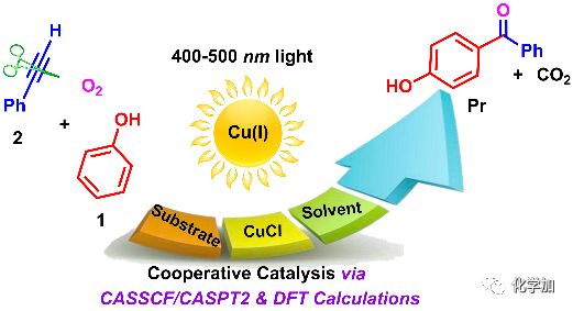北師大崔剛龍團隊jacs可見光誘導的銅催化的苯酚端炔偶聯反應機理的