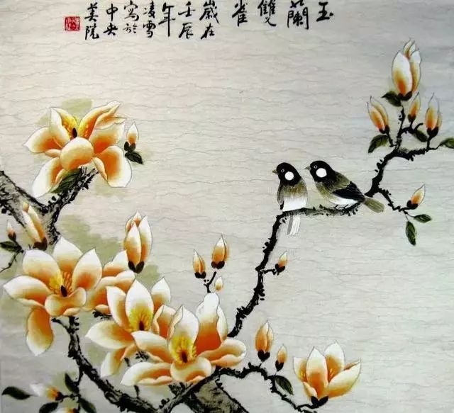 绝美工笔画(玉兰花开,富贵吉祥)