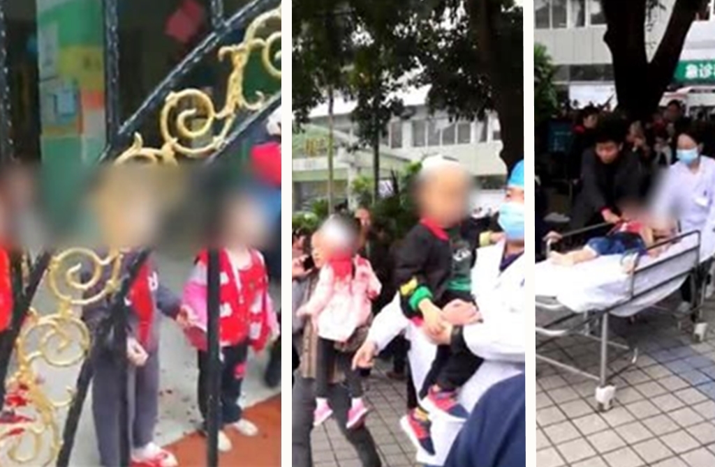据重庆警方通报:重庆巴南区39岁女子在幼儿园门口,持菜刀砍伤14名幼童