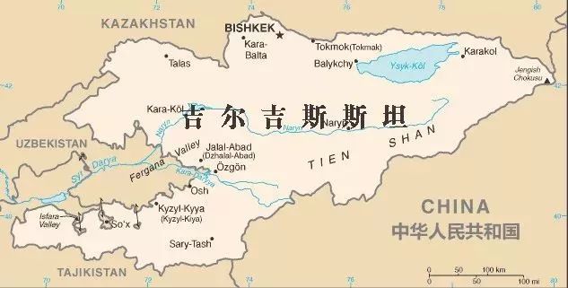 吉尔吉斯斯坦行政地图图片