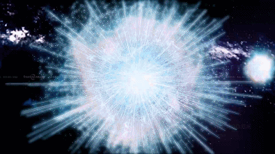 星河world地产宣传片,采取粒子元素勾勒出银河系作为主视觉星河画面