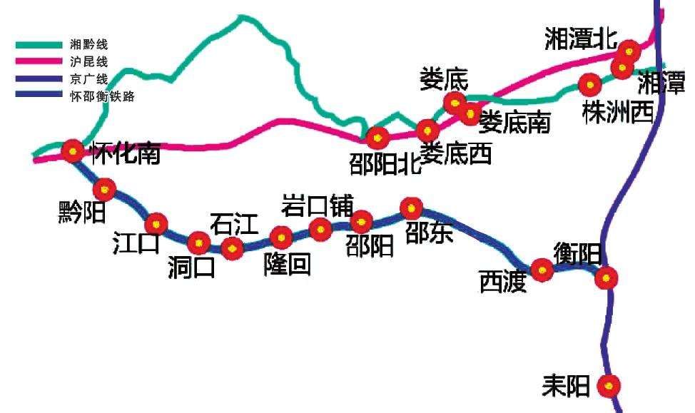 怀邵衡铁路经过怀化,邵阳,衡阳三市14个县区,正线长度 312