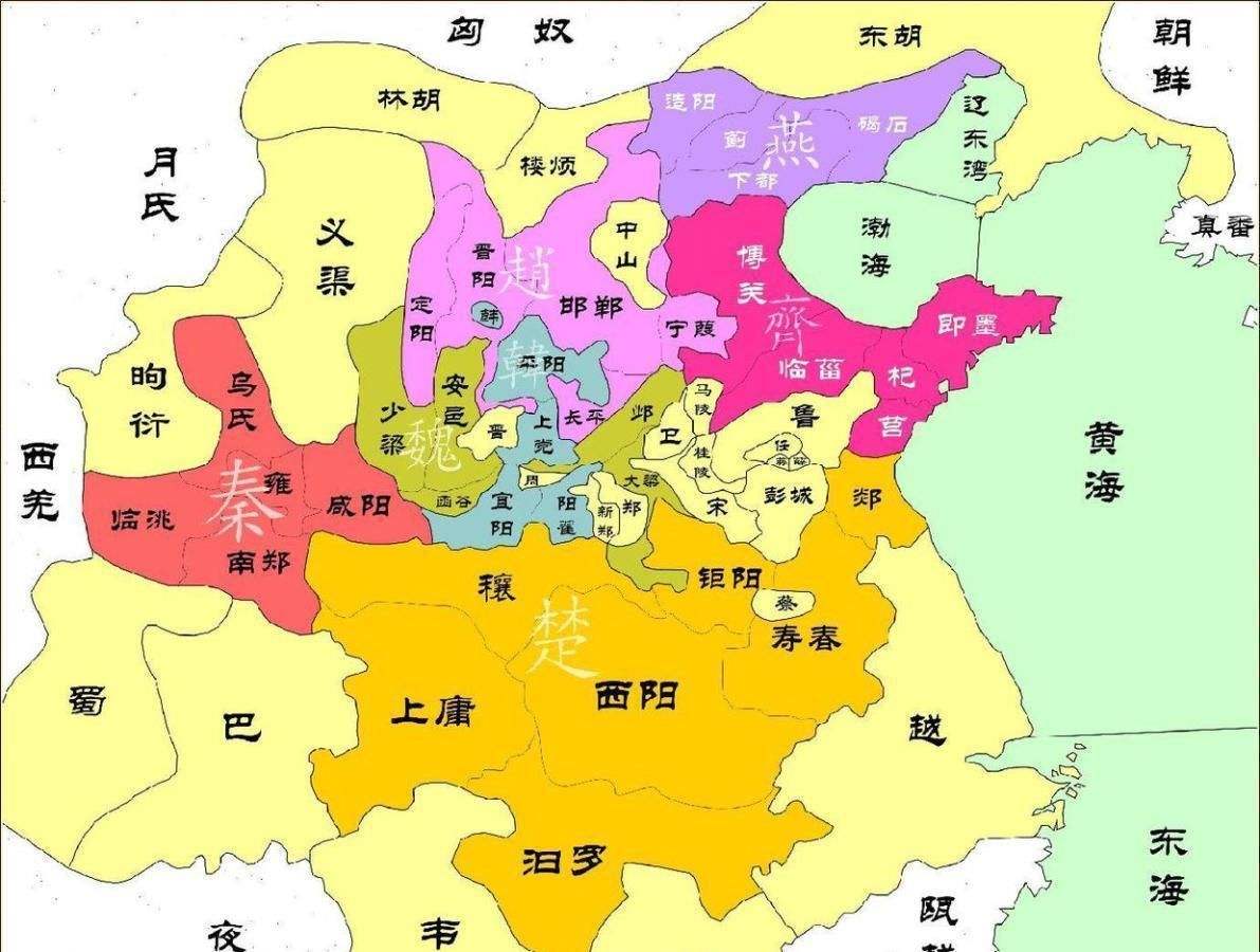 周朝诸侯国地图初期图片