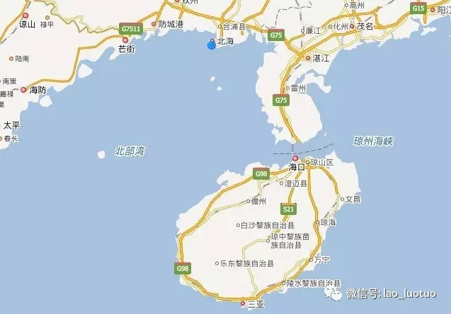 北海地角位置图片