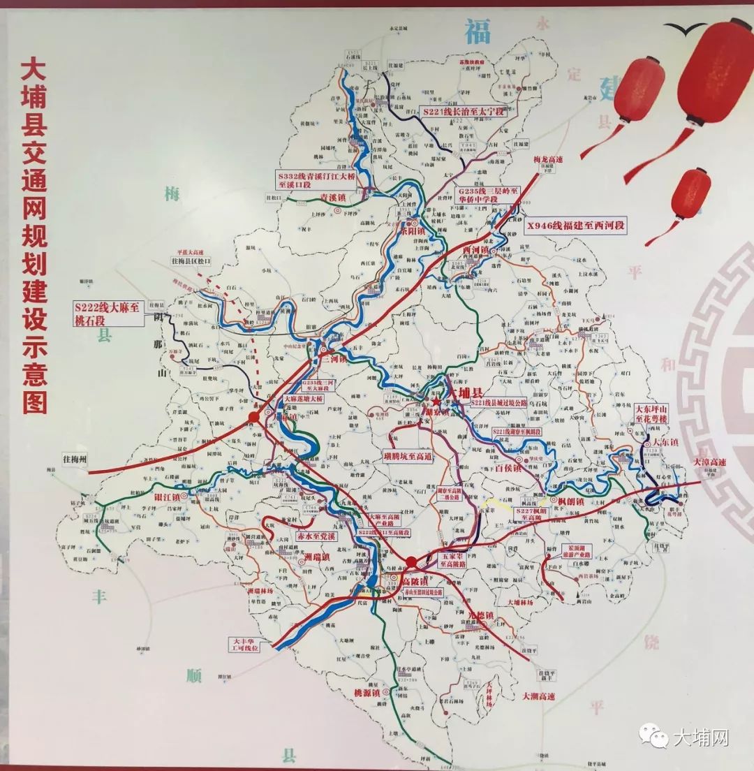 大埔县枫朗镇地图图片