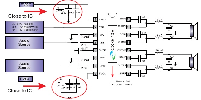 cs8623e功放应用电路图图片