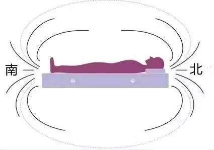 睡觉方向与地球磁场图图片