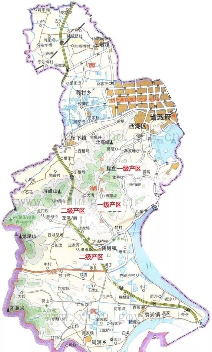 杭州西湖区范围图图片