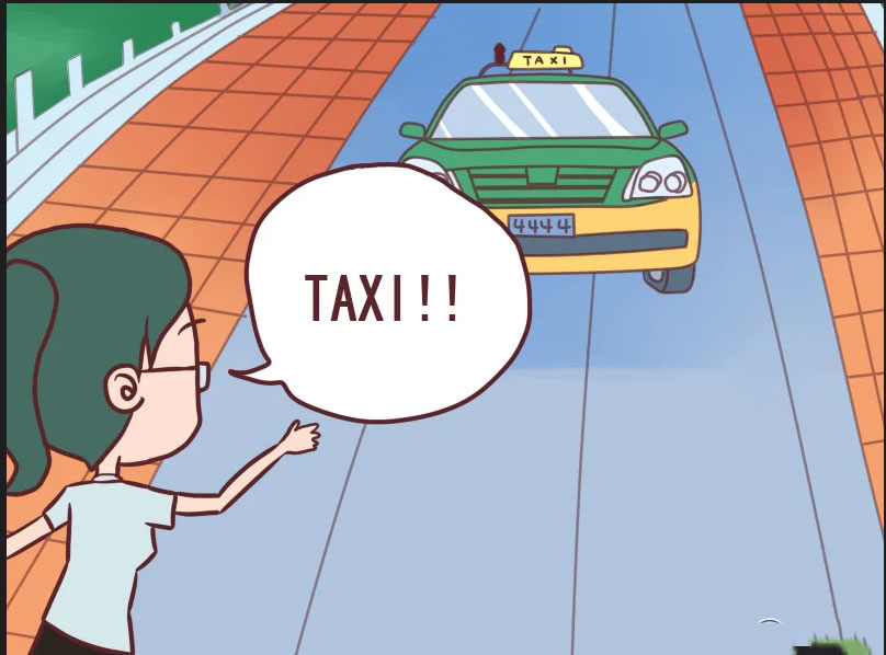 搞笑漫画,美女叫出租车,到达地方后,竟还叫司机倒回去一点!
