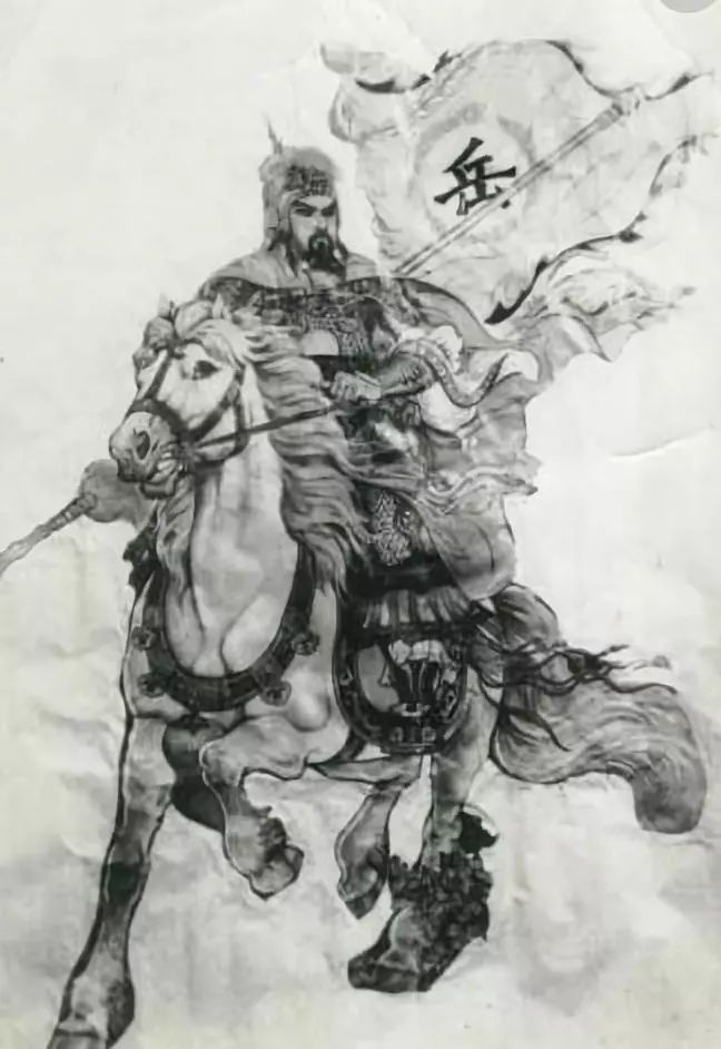 岳飞高清素描图片图片