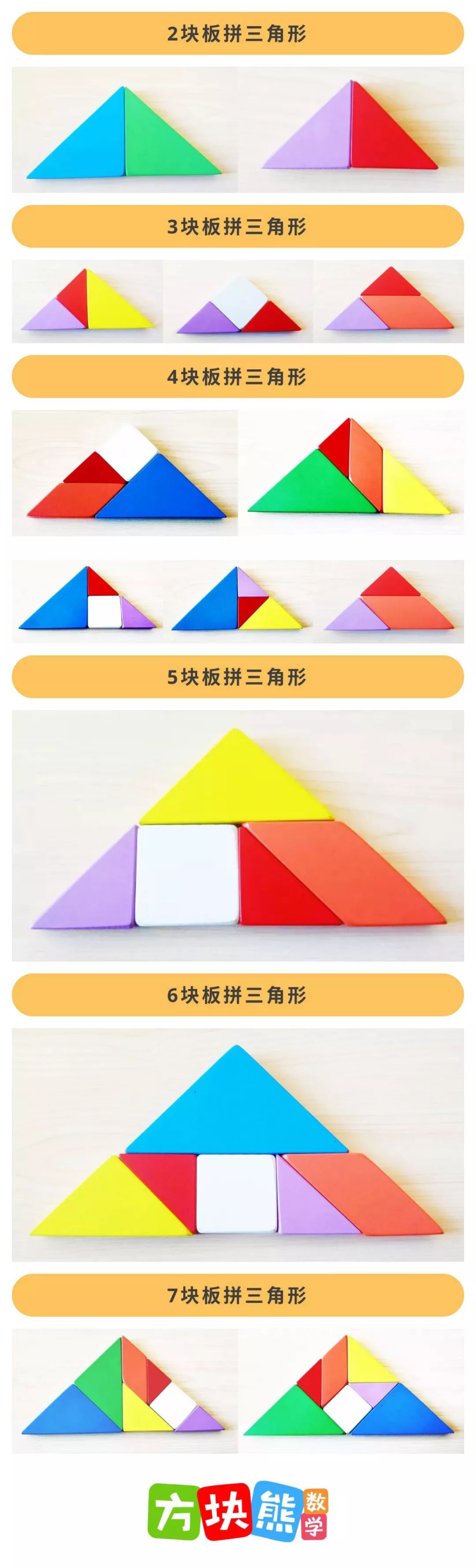 七巧板拼三角形的拼法图片