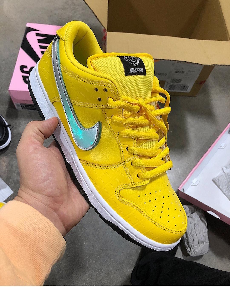 黄钻首度亮相diamondsupplycoxnikesbdunk新色曝光