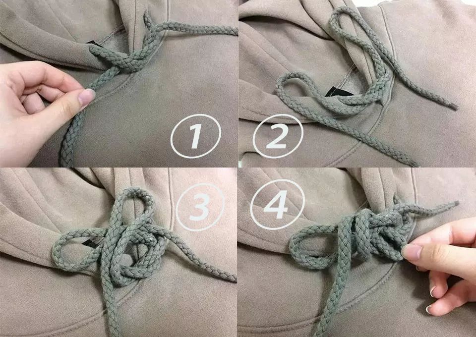 卫衣绳子的打结方法图片