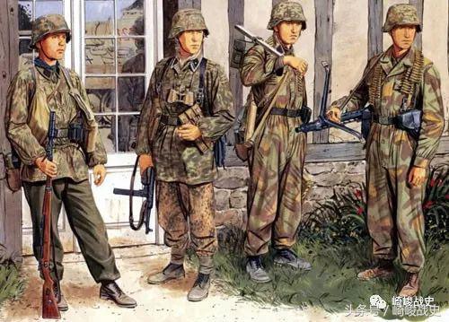 彩绘:1944年在诺曼底前线作战的希特勒青年团师的装甲掷弹兵