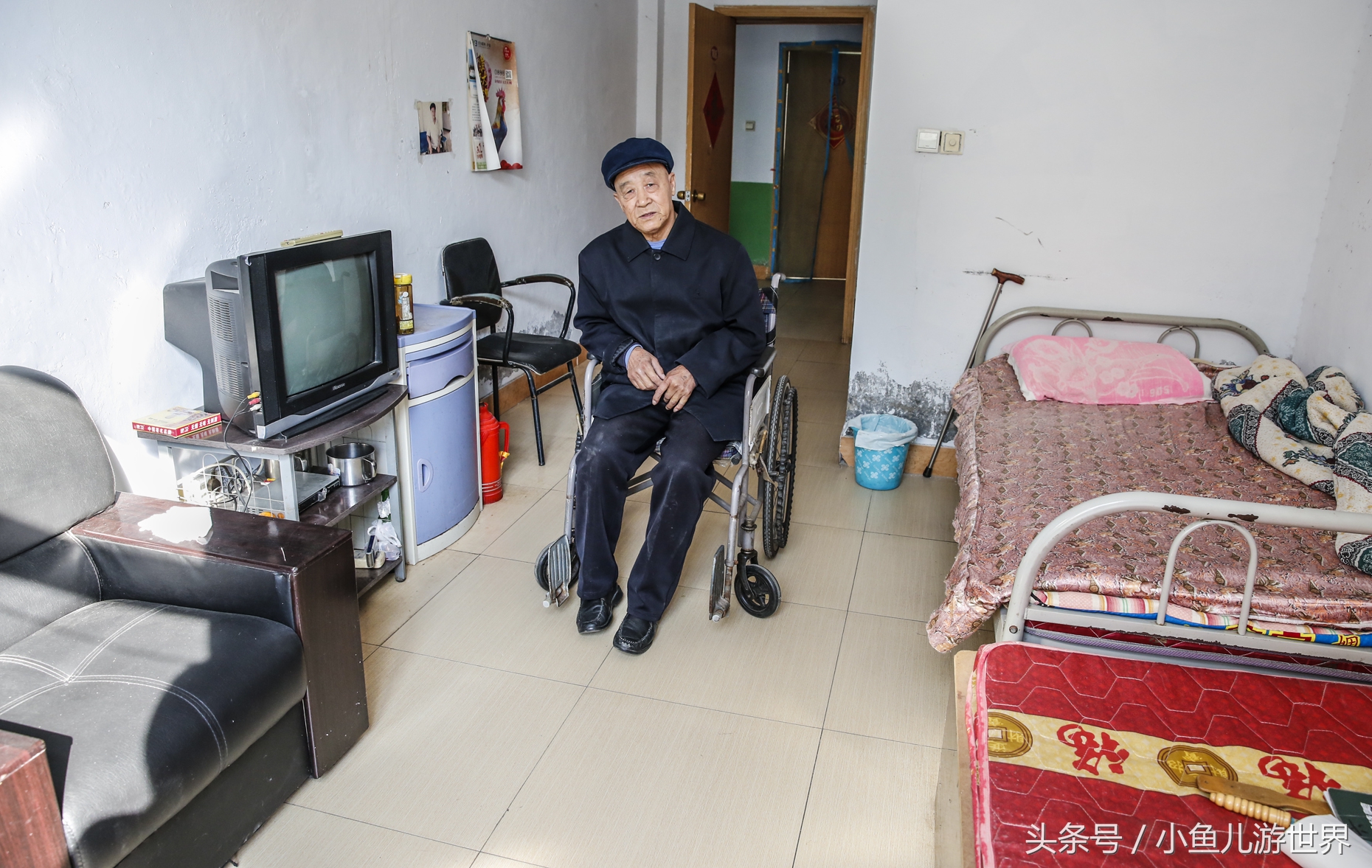 鲁北农村97岁老人小脚80多年,敬老院老人们生活幸福,看看咋样