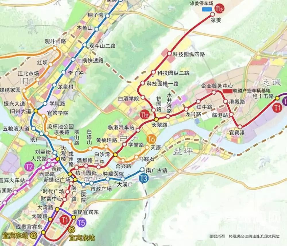 宜宾智轨t1线路图图片