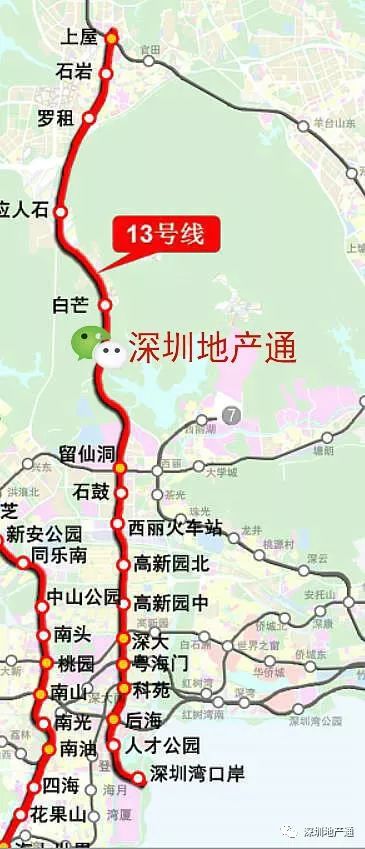 13号线地铁线路图深圳图片